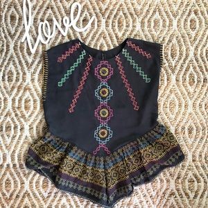 ❗️CLOSET CLOSING❗️anthro} Maeve Beaded Peplum Top